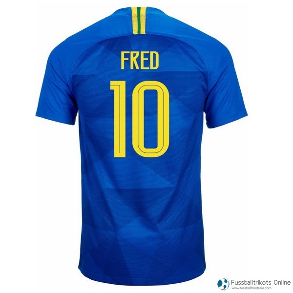 Brasilien Trikot Auswarts Fred 2018 Blau Fussballtrikots Günstig
